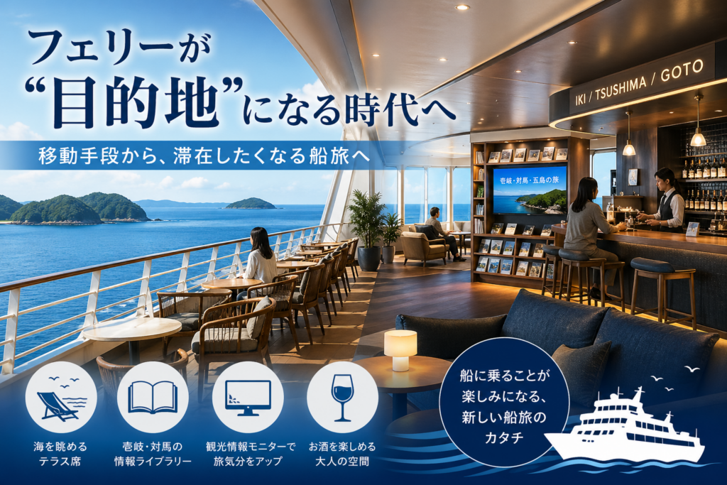 フェリーが移動手段から乗りたくなる時代へ――AIで創造してみたこんなフェリーどう？